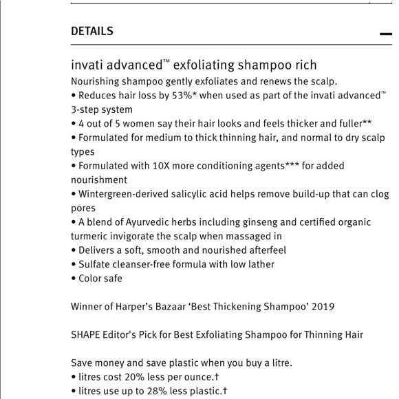 🌺AVEDA🌺 Invanti Advanced RICH Shampoo - Picture 3 of 3